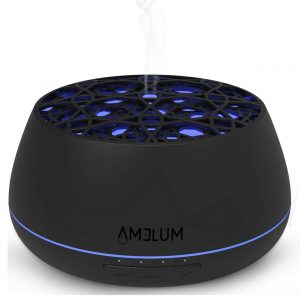 Amelum Ultrasonic Diffuser 400 ml, with integrated speaker, Wifi, dark wood color