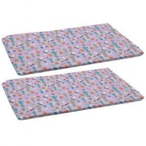 MISOKO Reusable Pee Pad S 40x50cm 2-pack, Pink, Seahorses