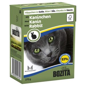Bozita Feline Bitar i Sås med Kanin 370g - svenskt våtfoder för katter, fri från soja och spannmål